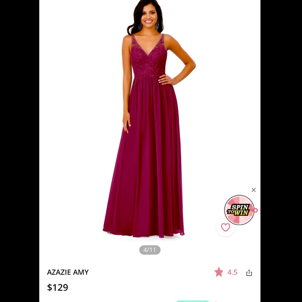 Azazie Amy Dress in Mulberry size A12